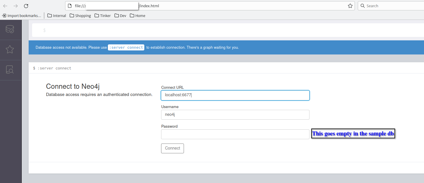 Neo4J browser connection