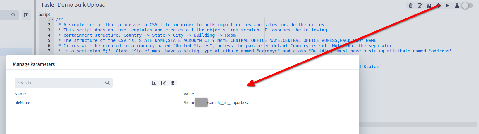 Setting the file location